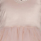 Asmaani Baby Girl's Pink Color Satin  Maxi Full Length Dress (AS-DRESS-22029) | Grocsy