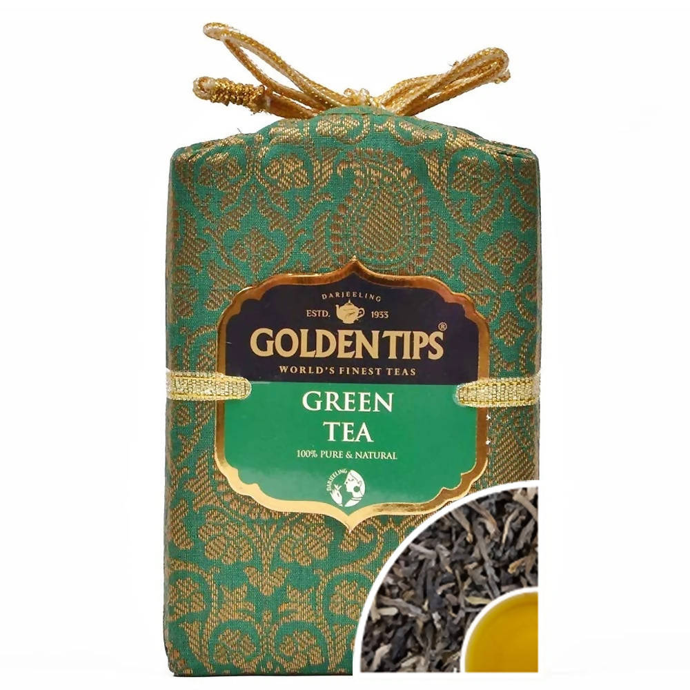 Golden Tips Pure Green Tea - Royal Brocade Cloth Bag | Grocsy