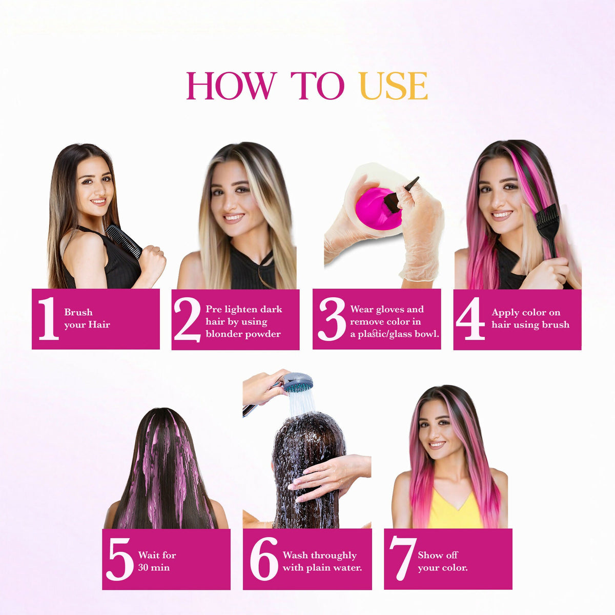 Cosglam Semi Permanent Hair Color for Women & Men (#12 Hot Pink) | Grocsy