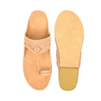 Stepsoft Men'S Natural Kolhapuri Chappal | Handcrafted Ethnic Slip-On Leather Footwear | Grocsy