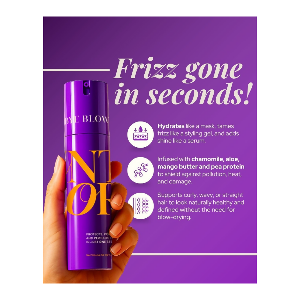 Antinorm Bye Bye Blow Dry Hair Serum and Fuller Without Filler Lip Balm Combo | Grocsy