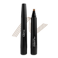 Gleva Eyebrow Pen with 4 Micro-Fork Tip Applicator - Light Brown | Grocsy