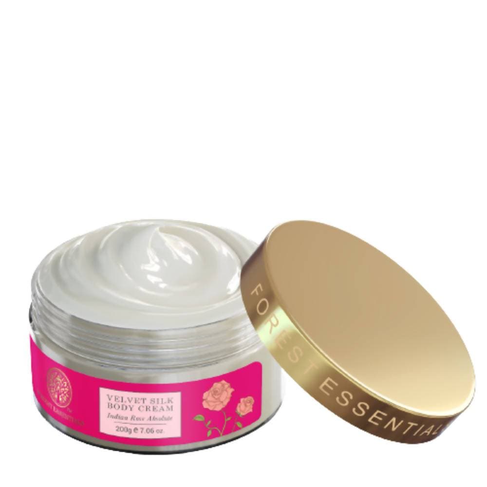 Forest Essentials Velvet Silk Body Cream Indian Rose Absolute | Grocsy