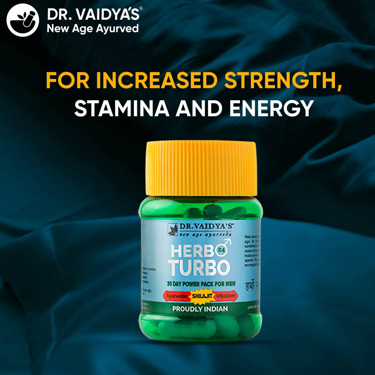 Dr. Vaidya's Herbo 24 Turbo Capsules For Men | Grocsy