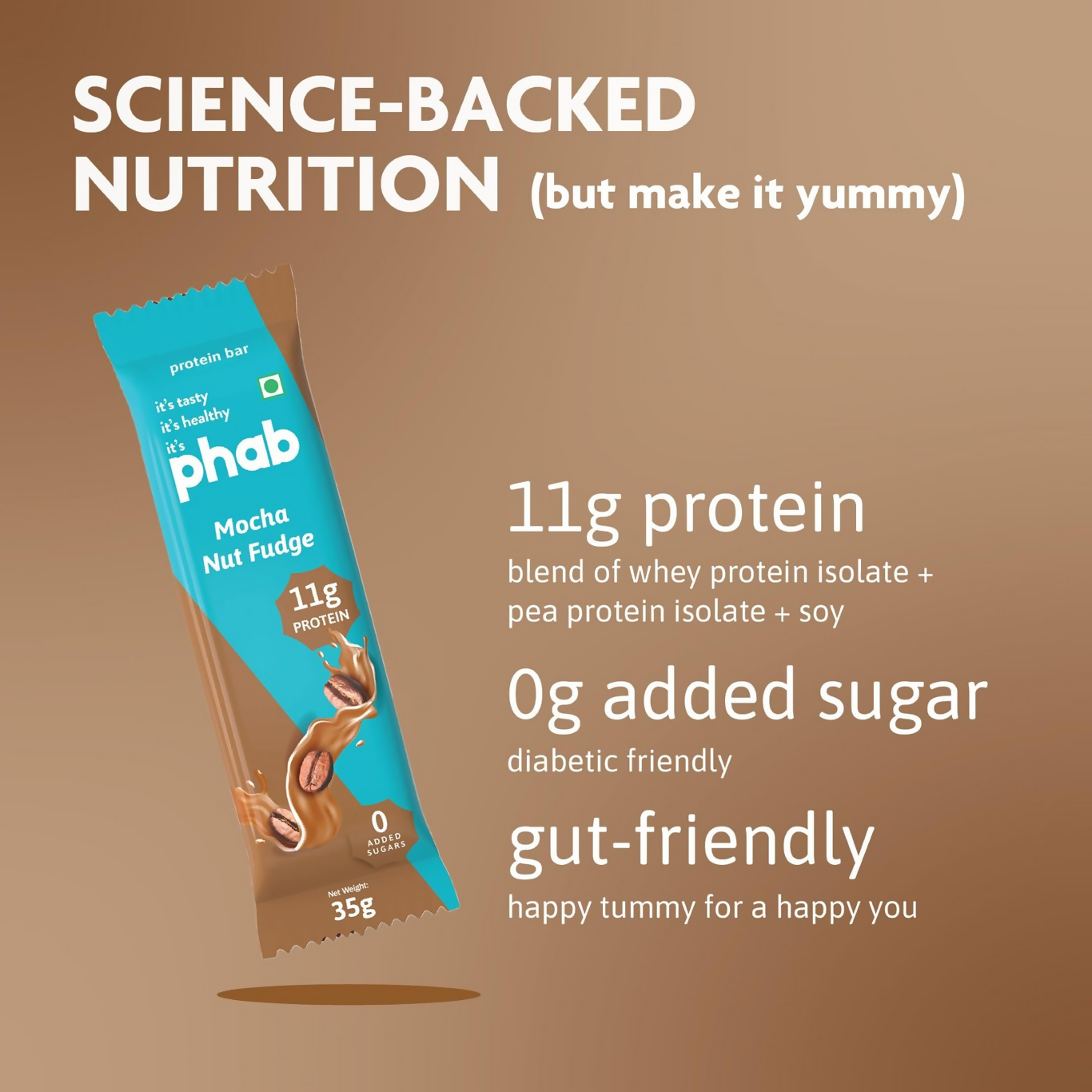 Phab Protein Bars With Protein Mocha Nut Fudge | Grocsy