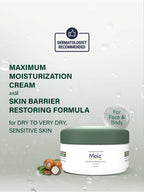 Moiz MM Skin Barrier Restoring Cream For Very Dry & Sensitive Skin, Shea Butter & Vitamin E | Grocsy