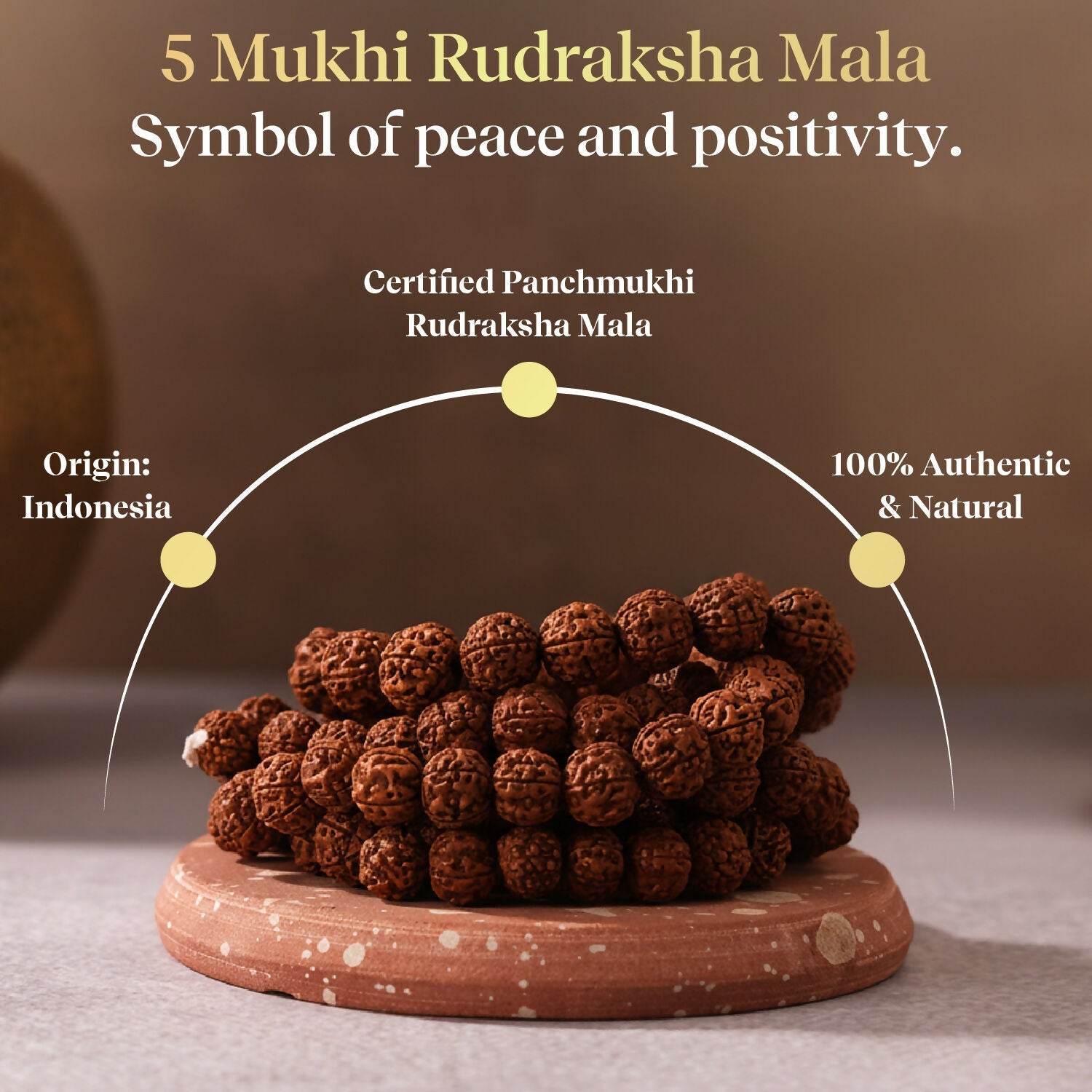 Pujashree Rudraksh Mala Large – Traditional Prayer Mala for Spiritual Healing, Chanting & Devotion | Grocsy