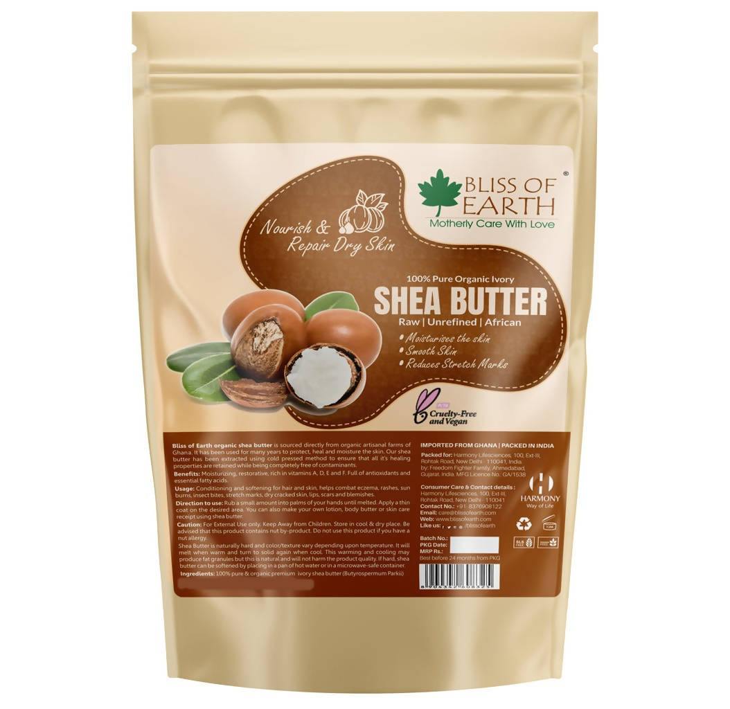 Bliss of Earth 100% Pure Organic Ivory Shea Butter | Grocsy
