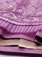 House of Panchhi Rose Gold Net Sequinse Work Lehenga & Blouse, Dupatta | Grocsy