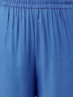 Joban Fashion Blue Rayon and Embroidered Work Straight Kurta Bottom Set | Grocsy