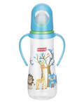 Babyhug Bubble Anti-Colic Sterilizable Feeding Bottle With Handles Blue White | Grocsy