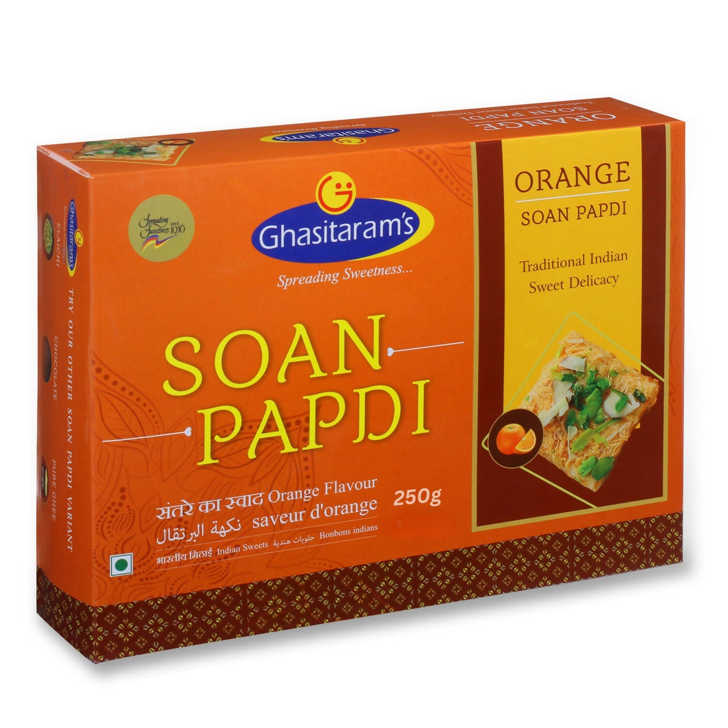 Punjabi Ghasitaram Halwai Soanpapdi Orange | Grocsy