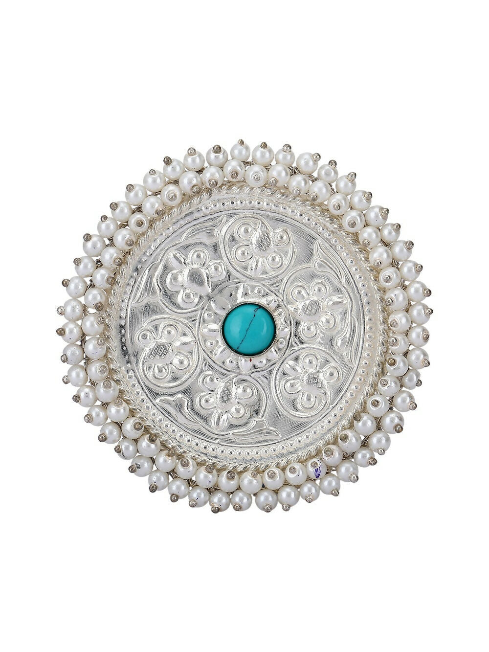 Joban Fashion Women Round Shape Silver Tone Ring | Grocsy