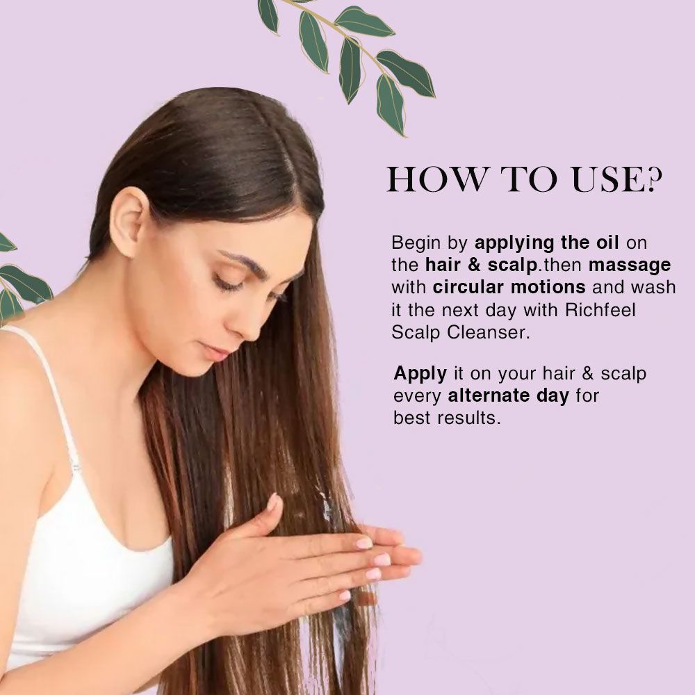 Richfeel Hair Loss Oil with Rosemary Lavender & Grapeseed | Grocsy