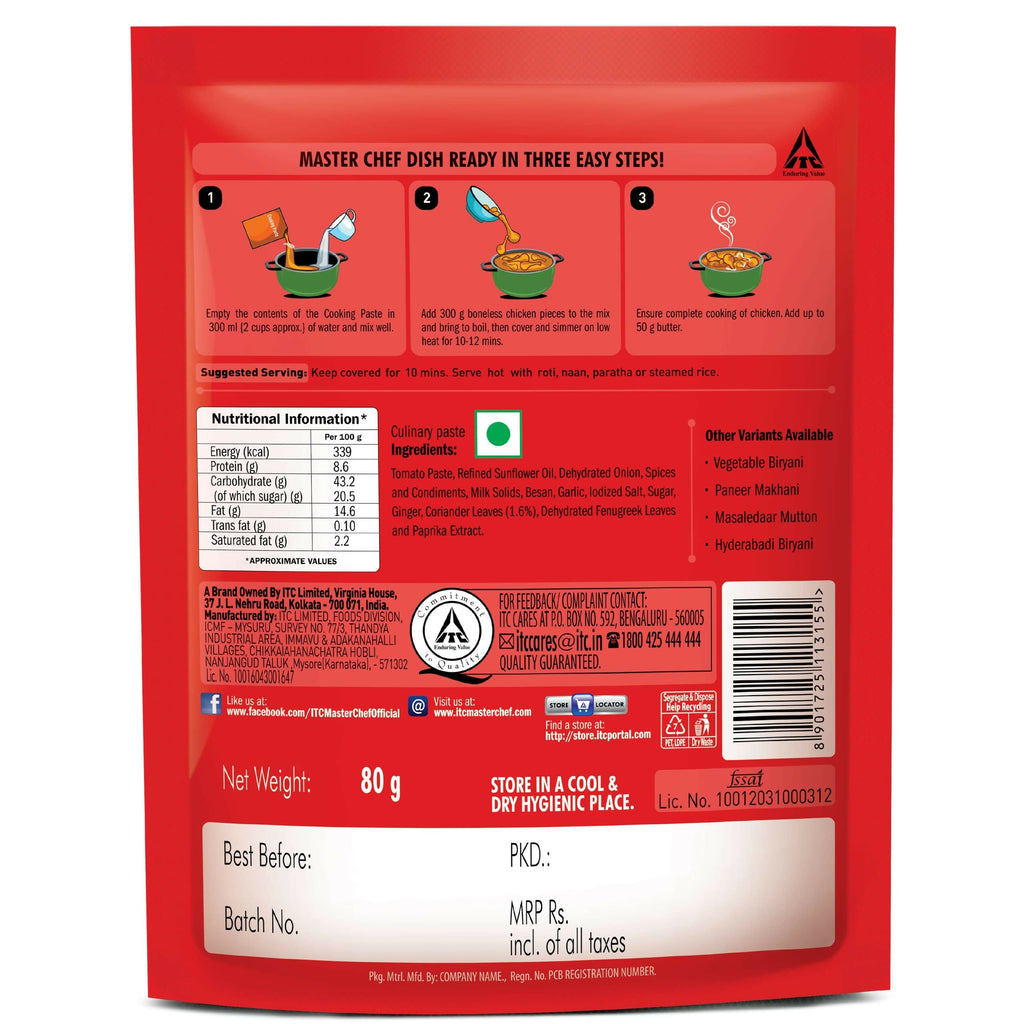 ITC Master Chef Butter Chicken Cooking Paste | Grocsy