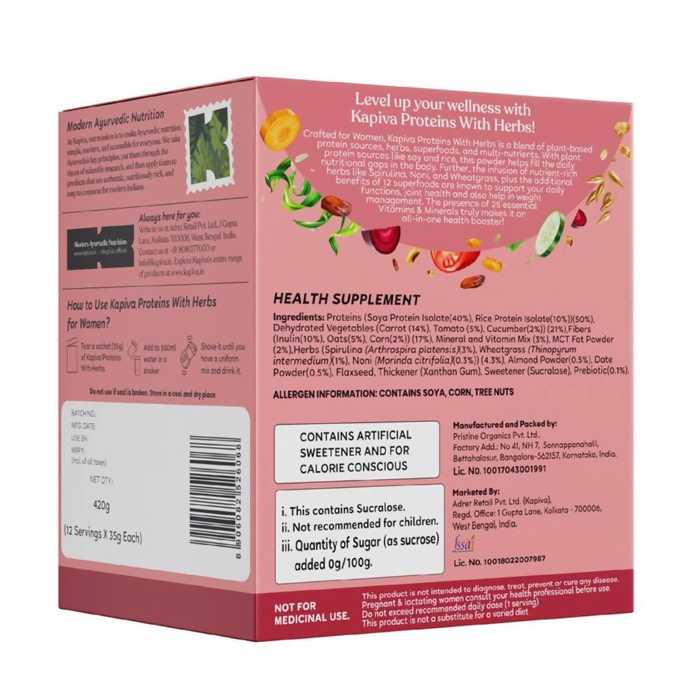 Kapiva Ayurveda Proteins with Herbs - Unflavoured | Grocsy