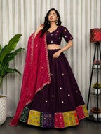 Lehenga Mart Wine Designer Navratri Lehenga Choli for Women | Grocsy