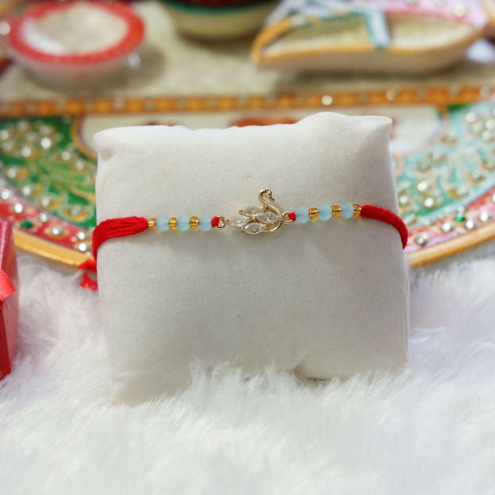 Indianvibez Ad Stone Fancy Rakhi | Grocsy