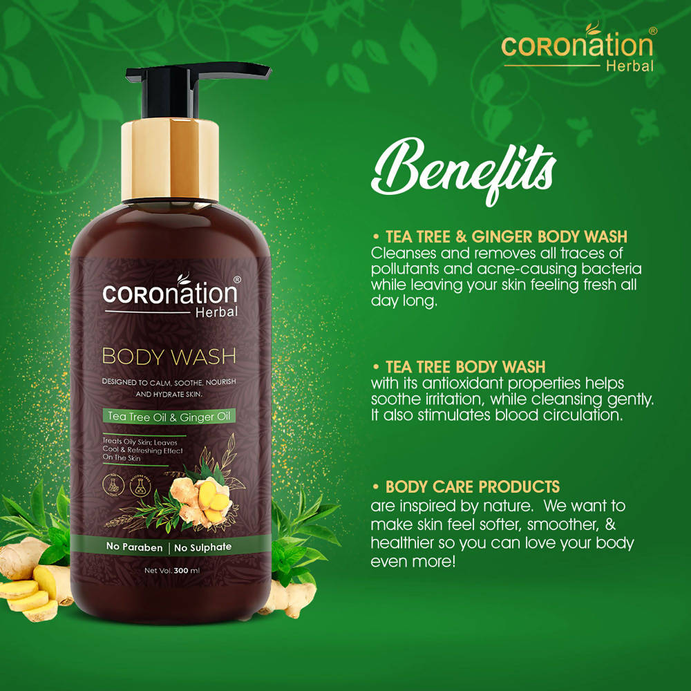 Coronation Herbal Tea Tree Oil & Ginger Oil Body Wash | Grocsy