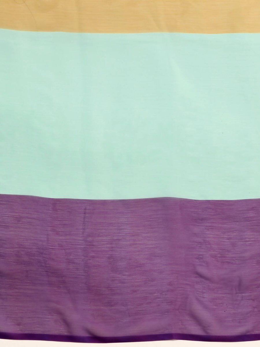 Ahalyaa Women's Traditional Semi Stitch Saree - Blue | Grocsy