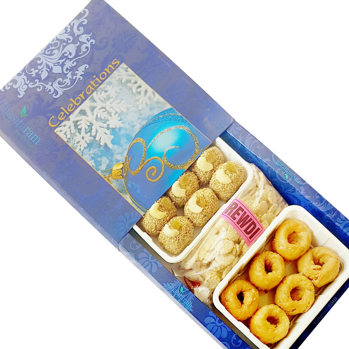 Ghasitaram Sankranti /Lohri Gifts Sweets-Til Laddoo, Revadi And Khajoor Hamper | Grocsy