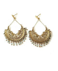 Bling Accessories Antique Brass Finish Brass Chandbali Metal Earrings | Grocsy