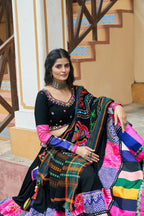 AI Fashion Black Viscose Rayon Designer Navratri Lehenga Choli Collection | Grocsy