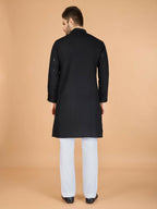 Vastranavya Black Exclusive Festival Wear Viscose Silk Thread with Sequence Embroidered Work Kurta with Dupatta | Grocsy