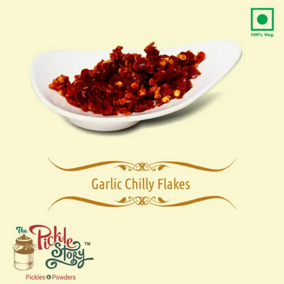 The Pickle Story Garlic Chilli Flakes | Grocsy