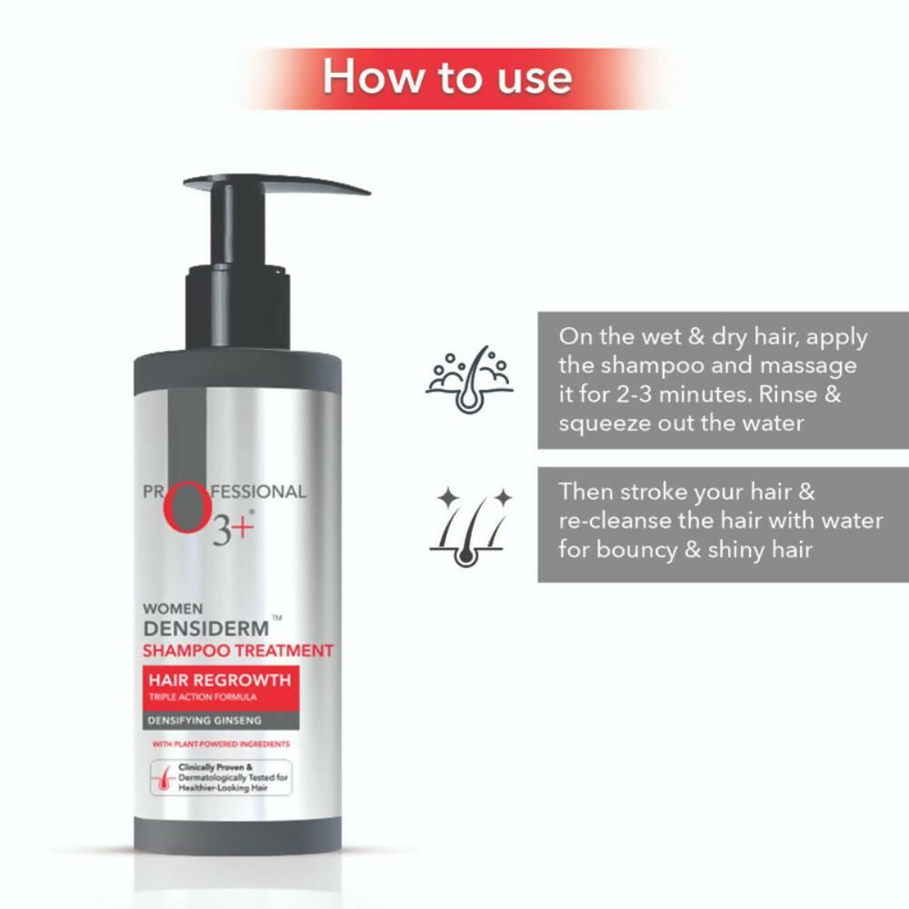 Professional O3+ Women Densiderm Anti Hair Loss Shampoo For Dense Hair & Regrowth | Grocsy