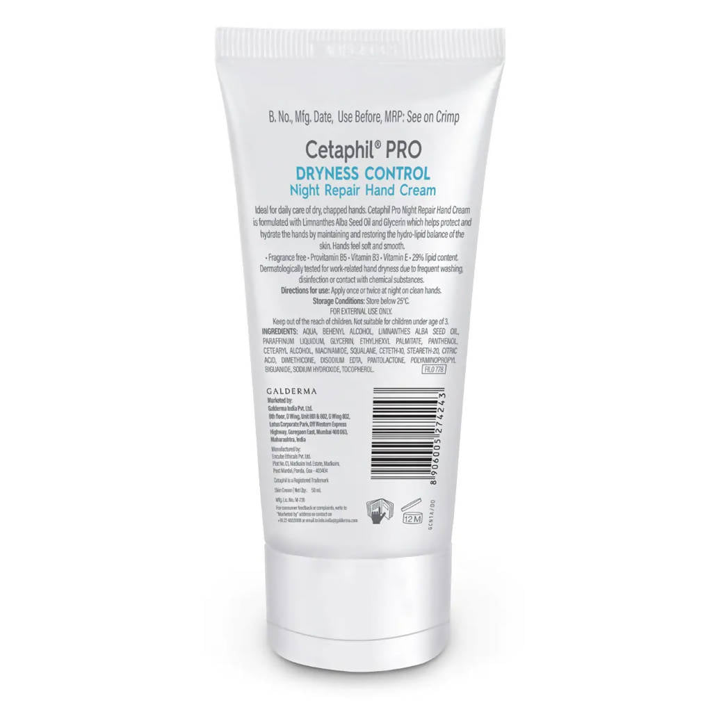 Cetaphil Pro Dryness Control Night Protect Hand Cream | Grocsy
