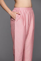Ahalyaa Women's Traditional wear Kurta Set - Pink | Grocsy