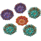 Pure Source India Terracotta Decorative Diyas | Grocsy