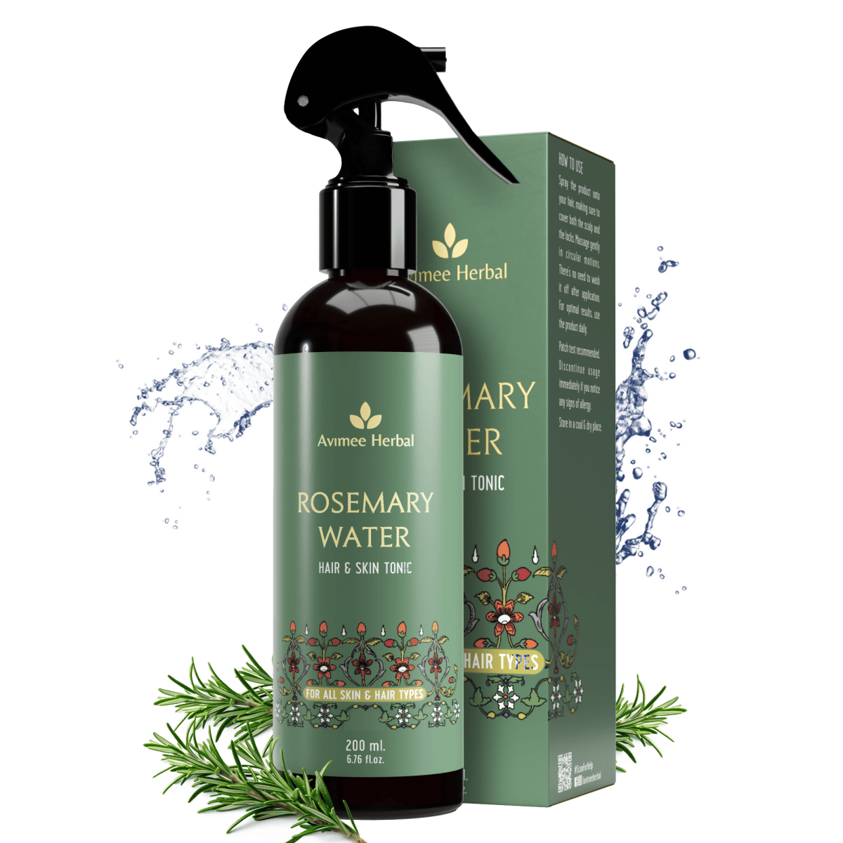 Avimee Herbal Rosemary Water For Hair And Skin For Hair Growth, Hair Fall Control and Scalp Health | Grocsy
