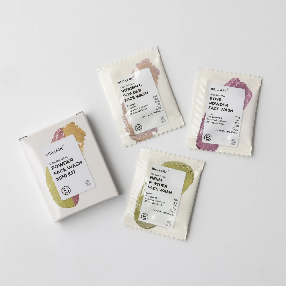 Brillare Powder Face Wash Mini Kit | Grocsy