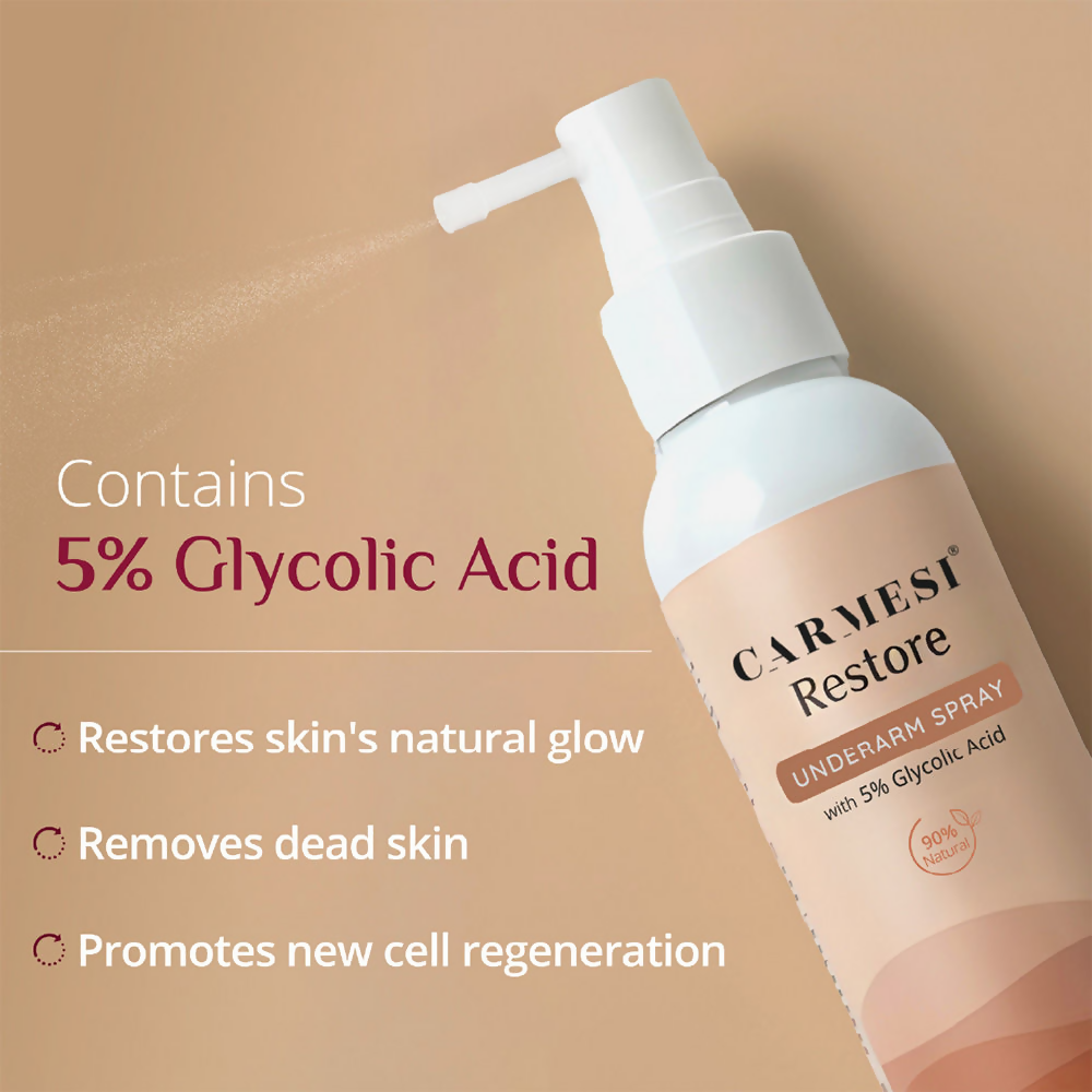 Carmesi Restore Underarm Spray With 5% Glycolic Acid | Grocsy
