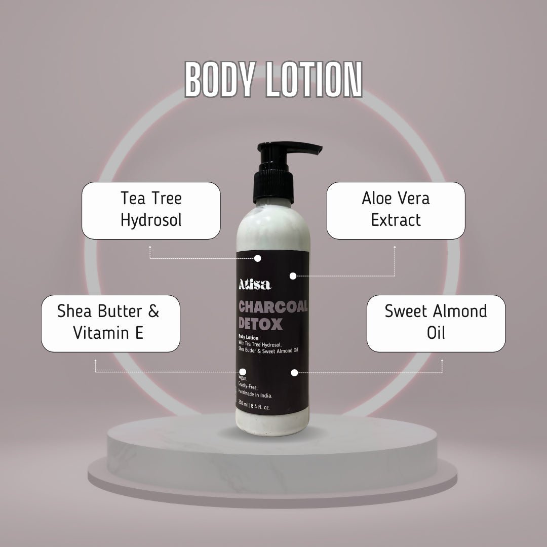 Atisa Charcoal Detox Body Lotion | Grocsy