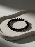 NVR Black & White Crystal Beaded Bracelet for Men & Women | Grocsy