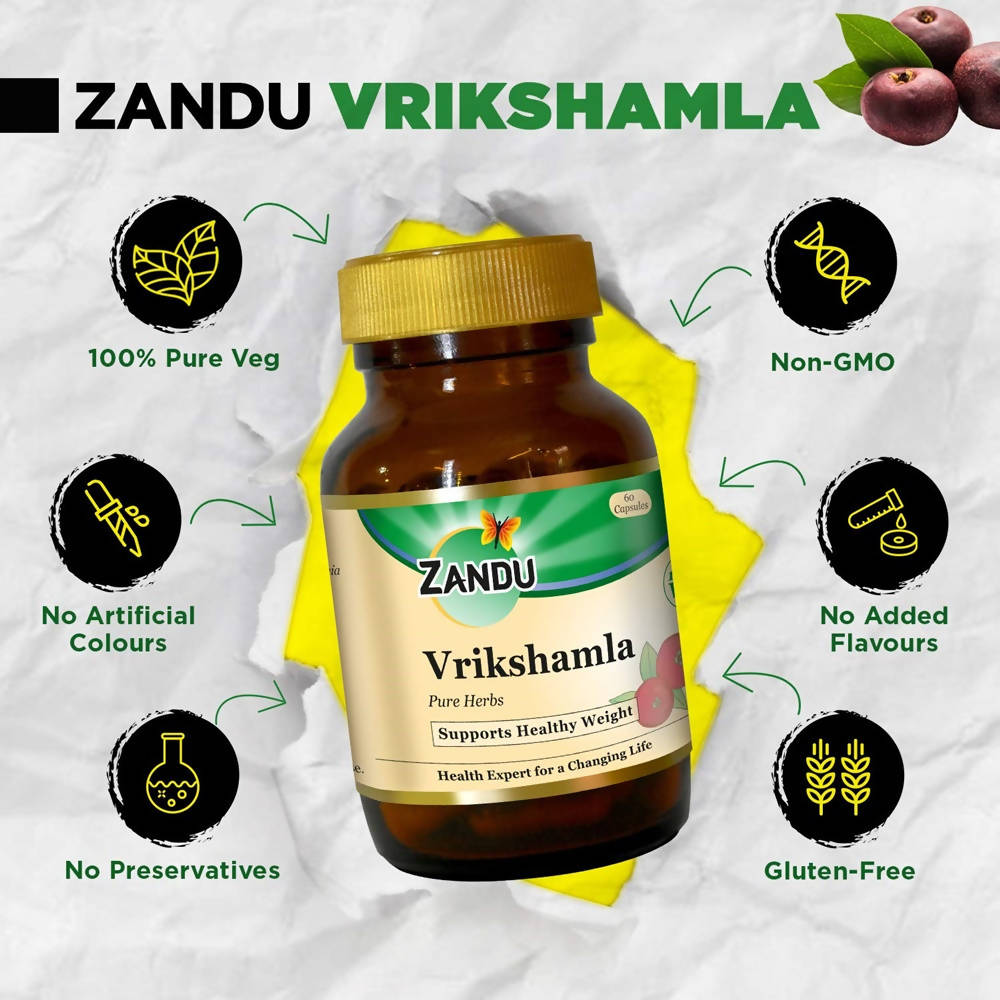 Zandu Vrikshamla Pure Herbs Capsules | Grocsy
