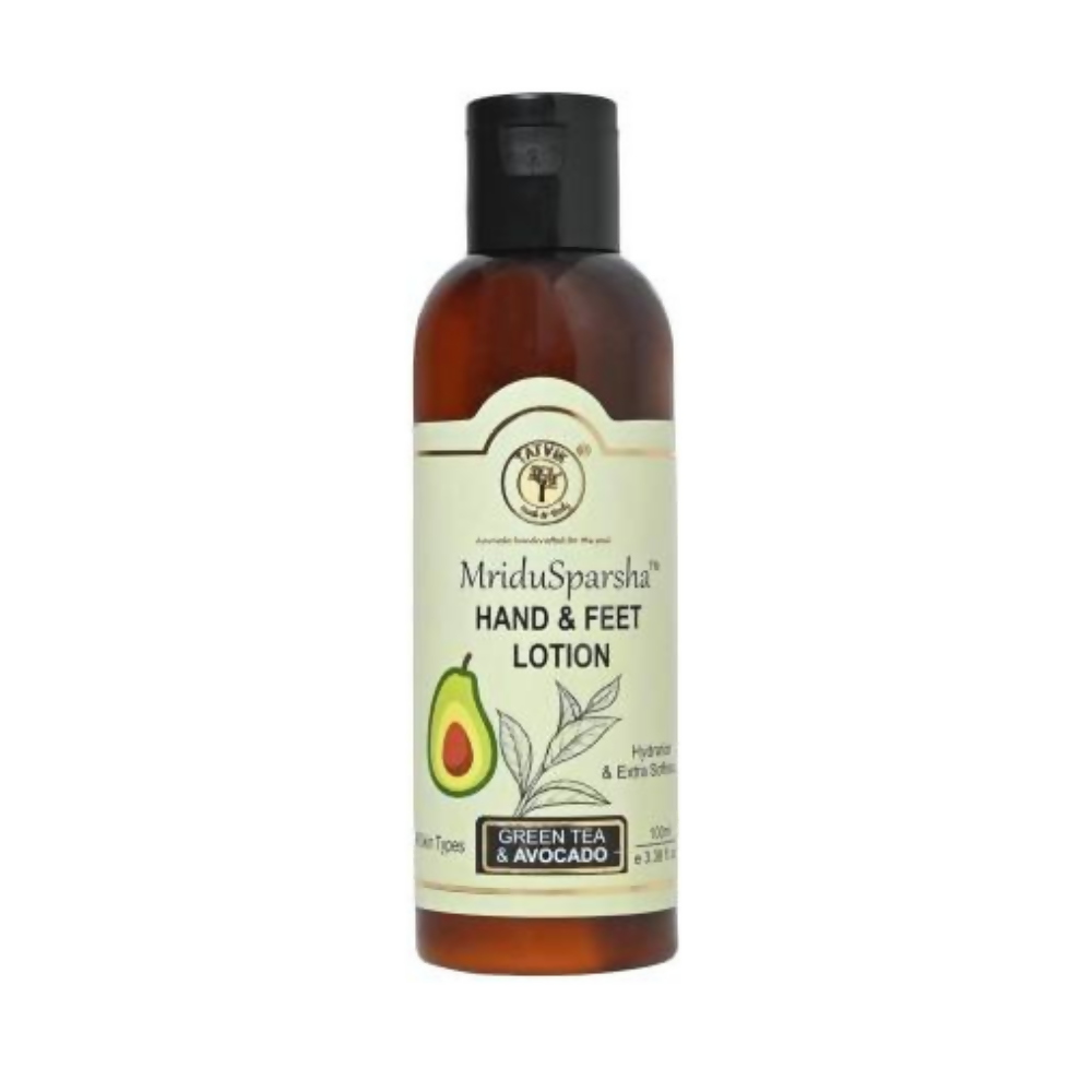 Tatvik Ayurveda Mridusparsha Hand & Feet Lotion (Green Tea & Avocado) | Grocsy