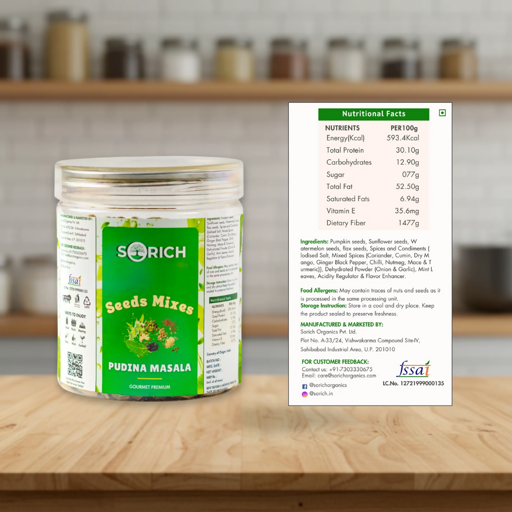 Sorich Organics Pudina Treat Seeds Mix | Grocsy