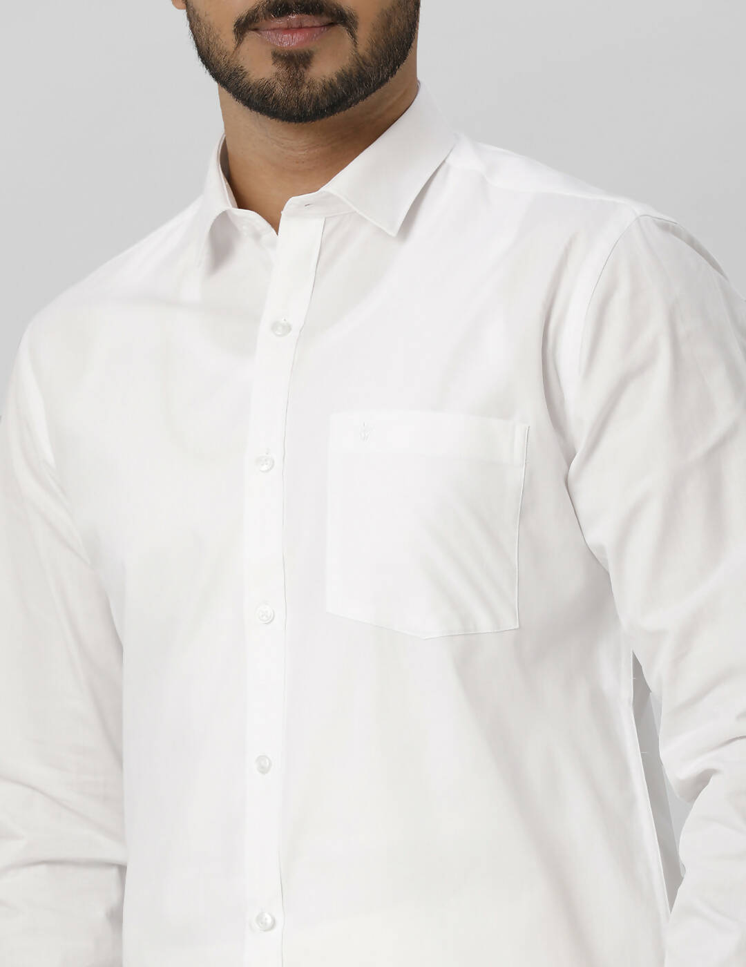 Ramraj Cotton Mens Fullsleeve White Shirt Pus Size | Grocsy