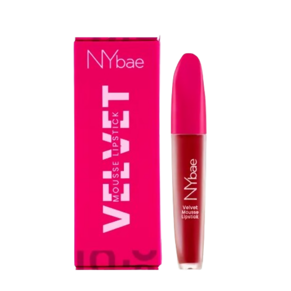 NY Bae Velvet Mousse Liquid Lipstick - Red Hot Rebel 01 | Grocsy