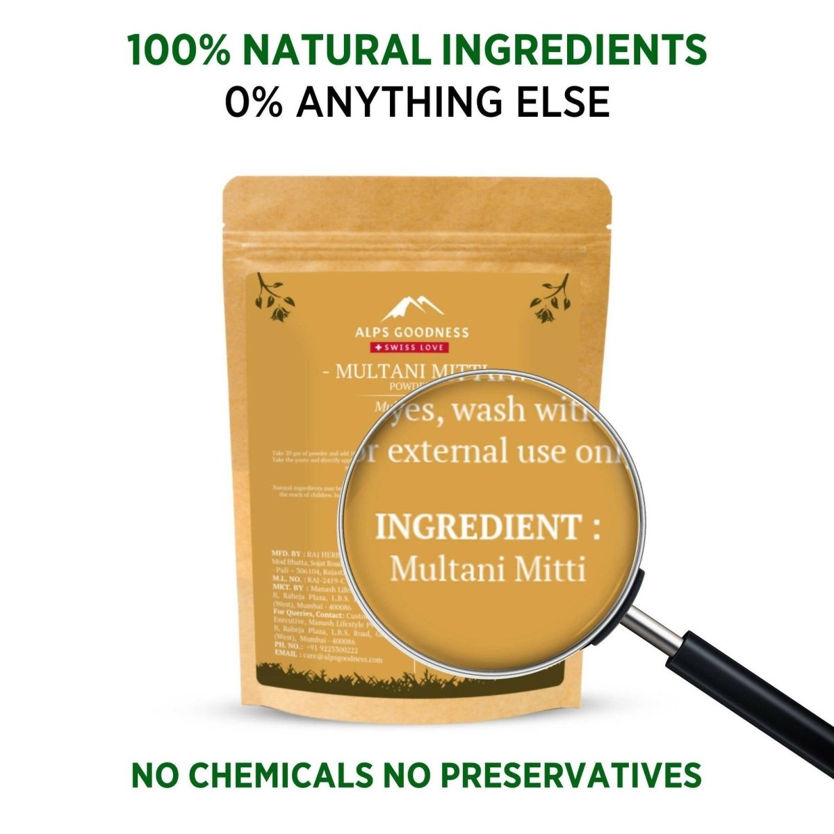 Alps Goodness Multani Mitti Powder | Grocsy