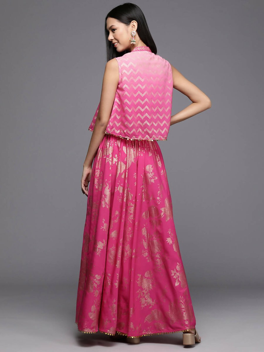 Ahalyaa Women's Traditional Wear Co-ods - Pink | Grocsy