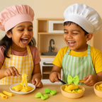 The Small Wonderland Pretend Play Fabric Pasta Set-60 Pieces-Realistic looking kids play food toys | Grocsy