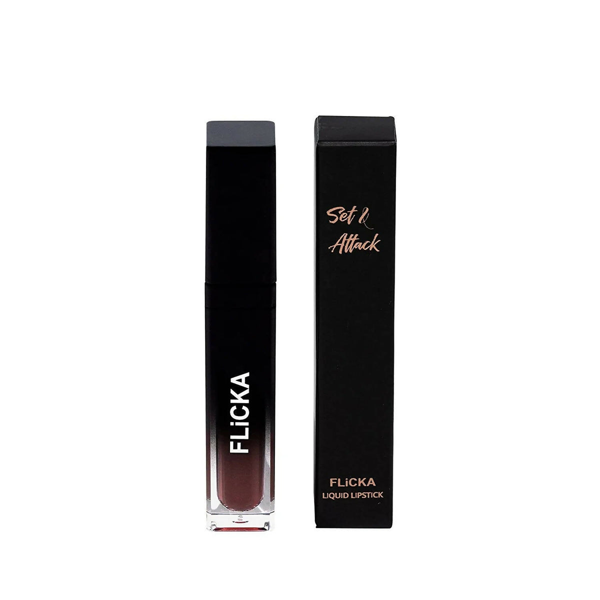 FLiCKA Set and Attack Liquid Matte Lipstick 24 Rush Crush - Nude | Grocsy
