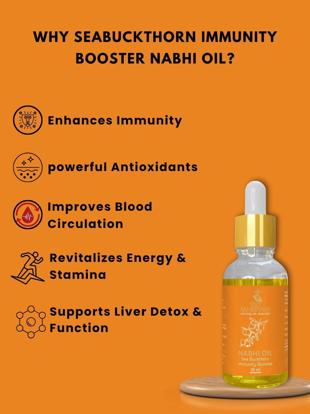 Ved Sanjeevani Seabuckthorn Nabhi Oil | Grocsy