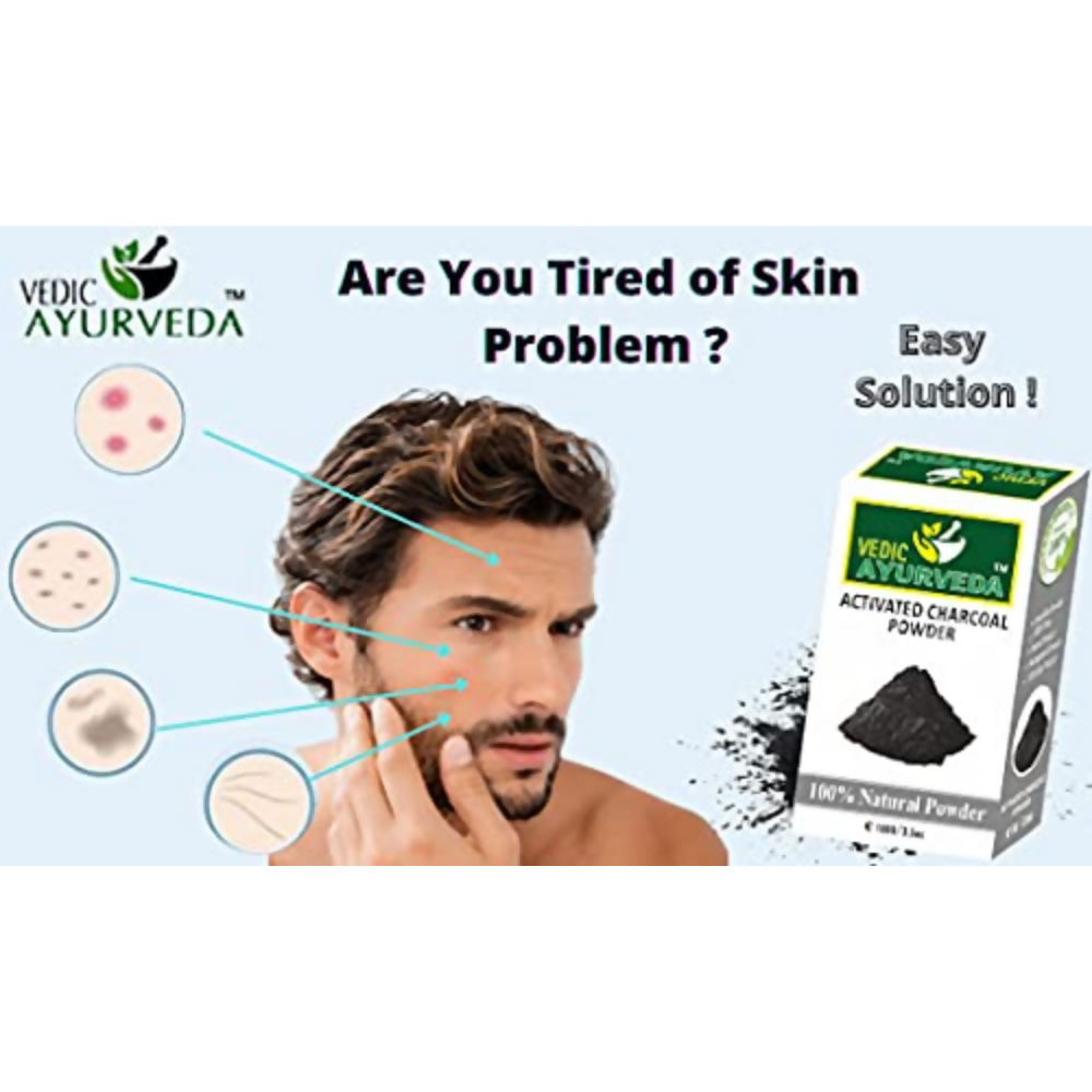 VedicAyurveda Activated Charcoal Powder | Grocsy