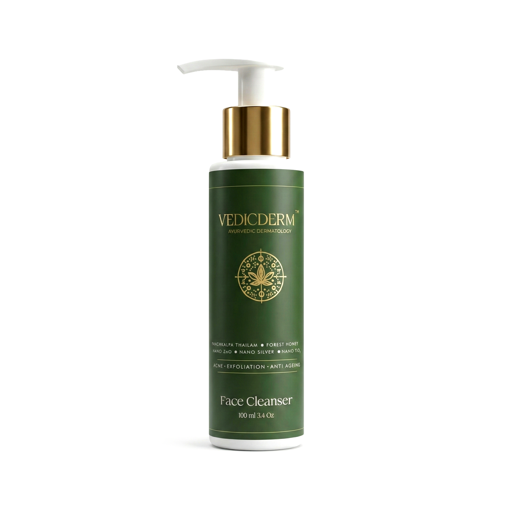 VedicDerm Red Vine Deep Facial Cleanser with Witch Hazel Extract | Grocsy